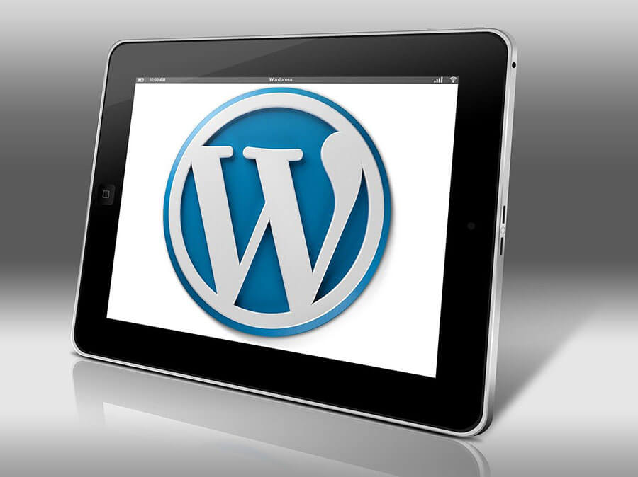 crear sitio web con wordpress en una tablet
